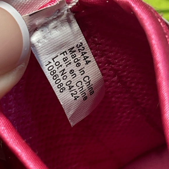 Build-A-Bear Pink Glitter High Top Sneakers Ribbon Lace BAB Doll Shoes Sparkle - Picture 4 of 5